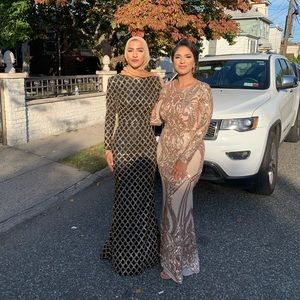 Portia & Scarlett Black/Gold Dress